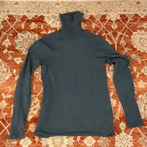 INHABIT 100% cashmere dark teal turtleneck sweater SZ M